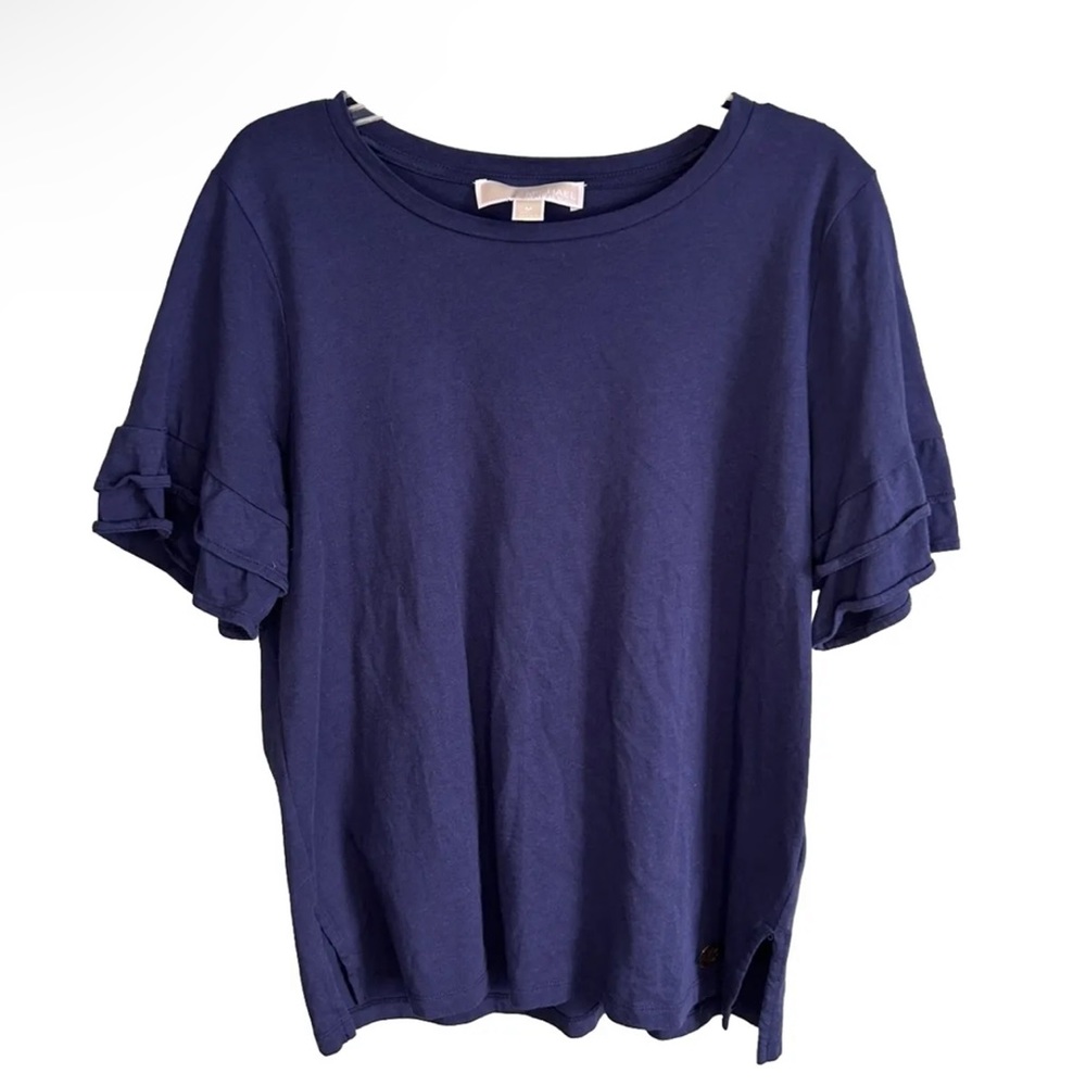 Medium Michael Kors Blue Ruffle Blouse
